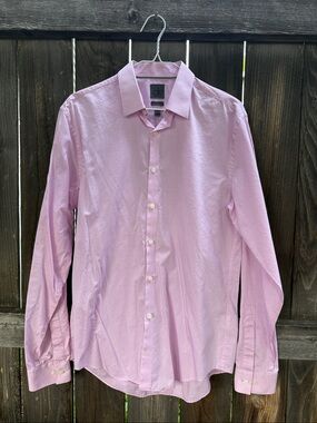Calvin Klein Light Pink Micro-Stripe Dress Shirt
